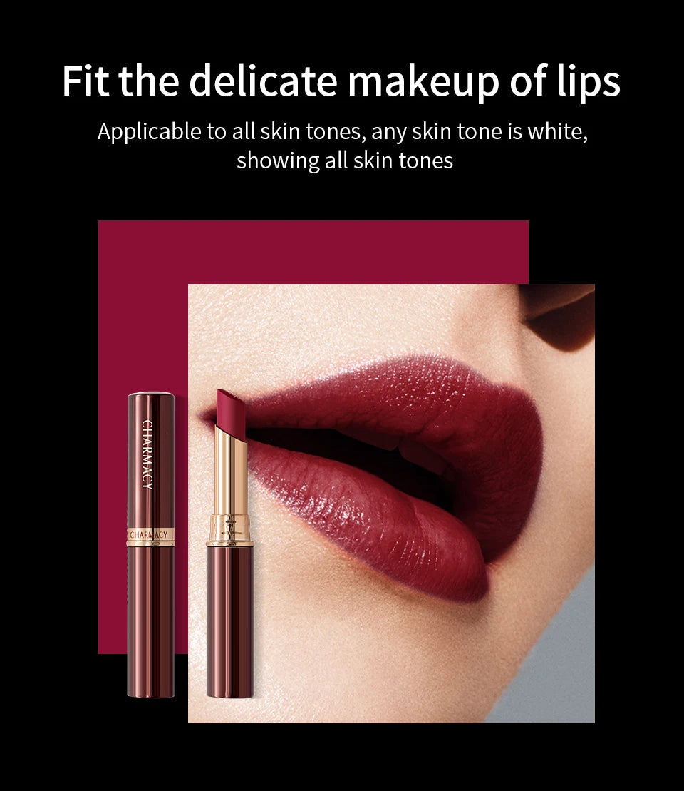 CHARMACY 16-Color Waterproof Velvet Lipstick – Long-Lasting Matte