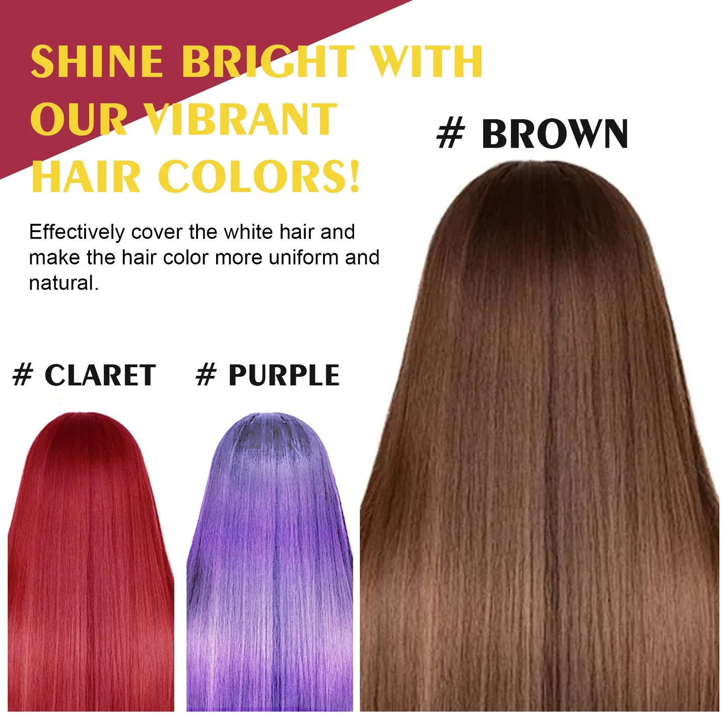 3-in-1 Hair Dyeing Shampoo – Black, Repair & Nourish Hair
