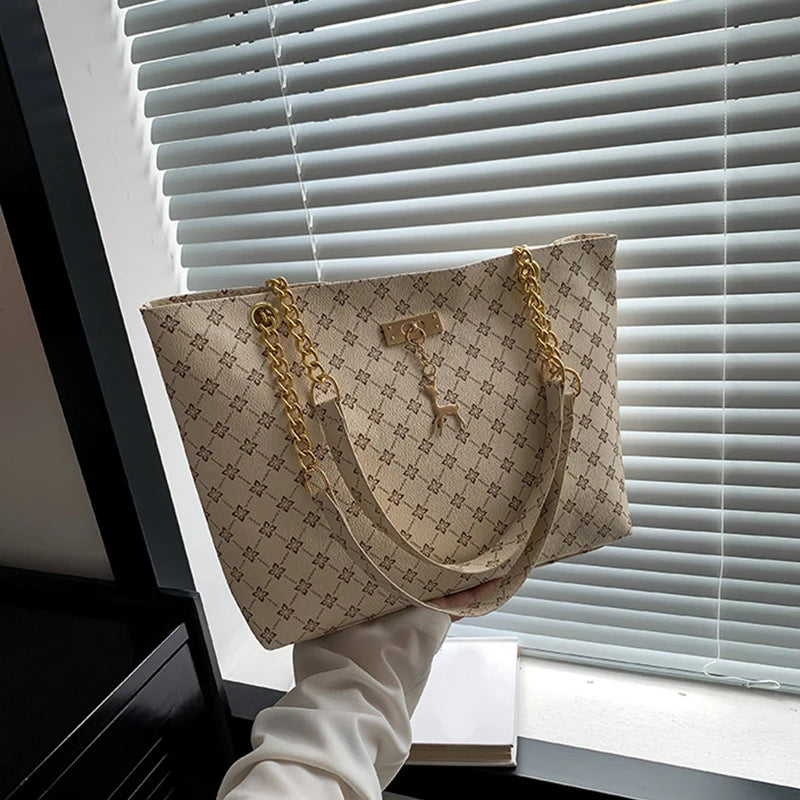 Women's soft leather tote bag