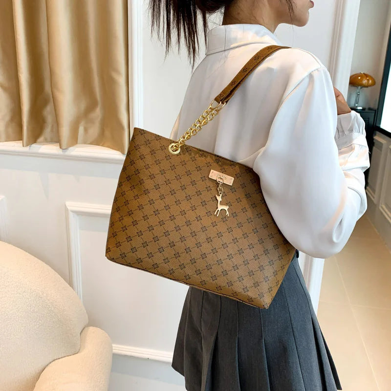 Women's soft leather tote bag
