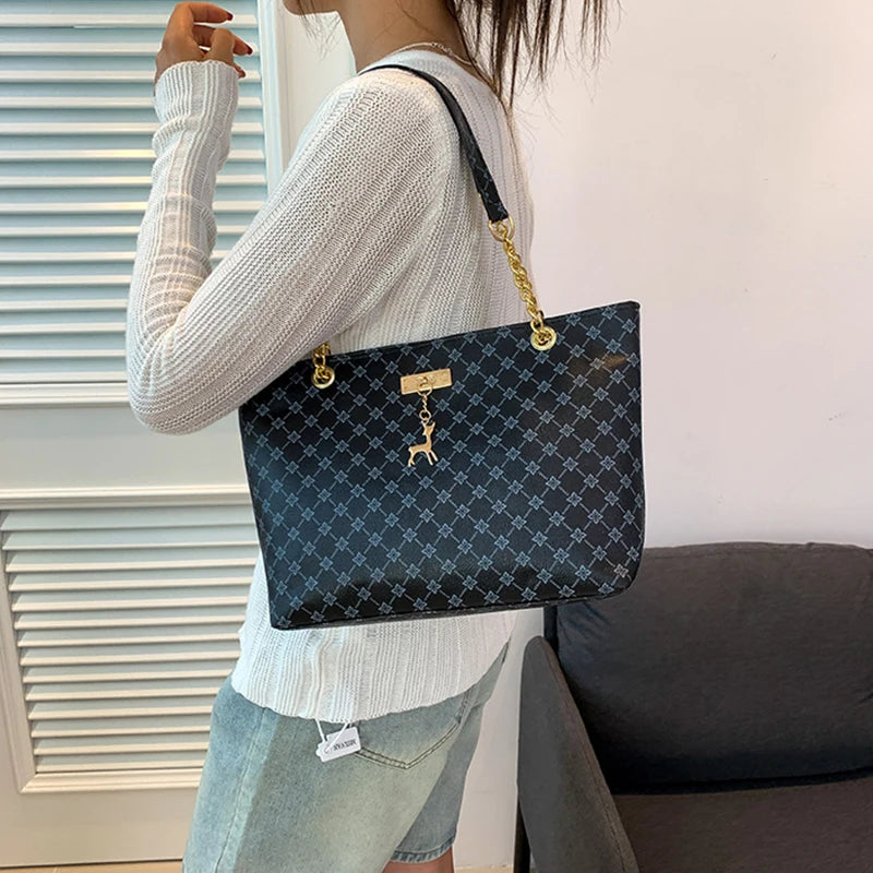 Women's soft leather tote bag