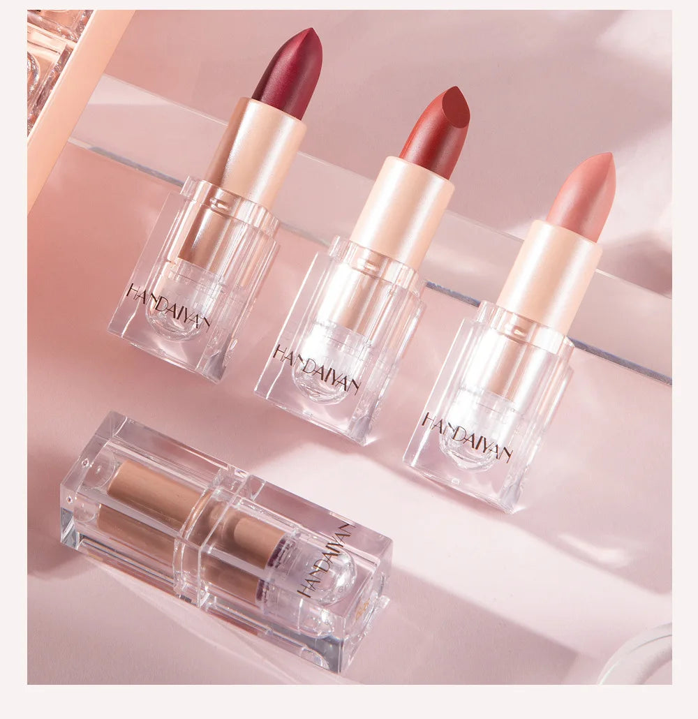 HANDAIYAN Matte Nude Lipstick – Velvet, Long-Lasting & Waterproof