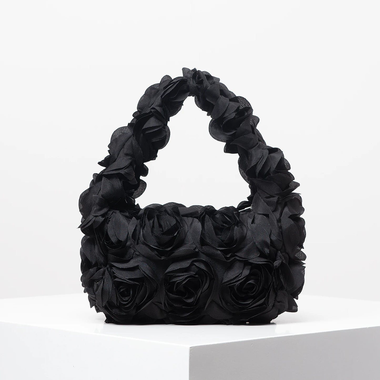 Elegant 3D Rose Handbag