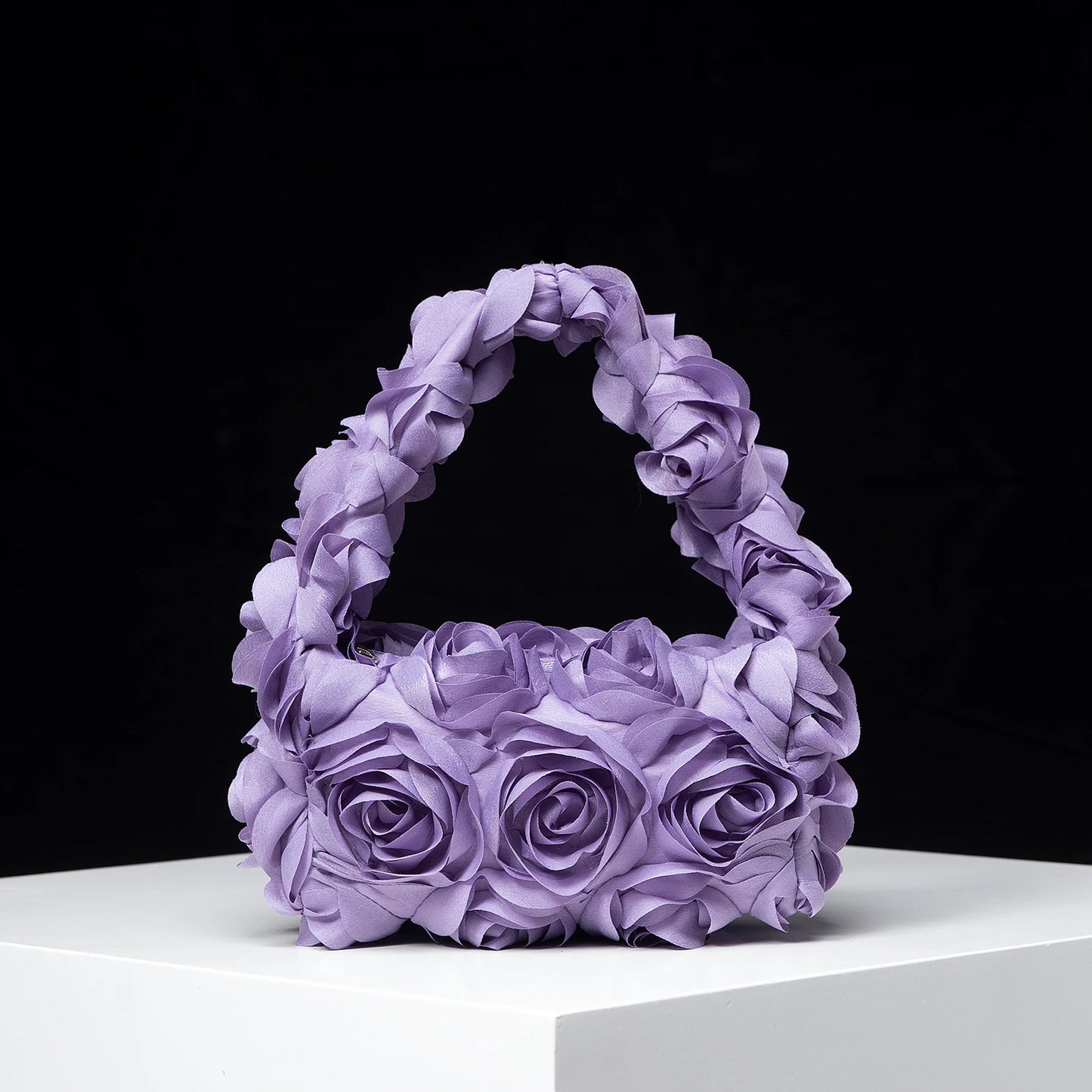 Elegant 3D Rose Handbag