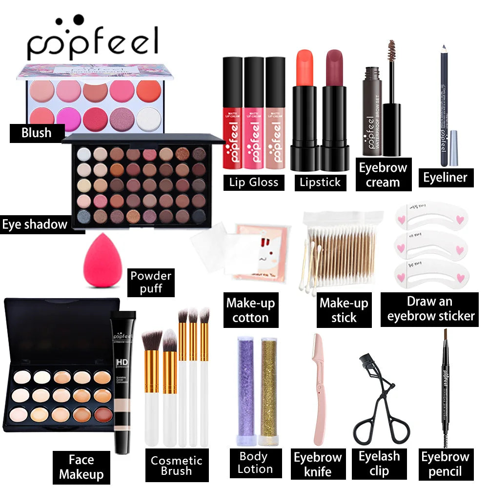 POPFEEL All-in-One Makeup Kit – Complete Beauty Gift Set