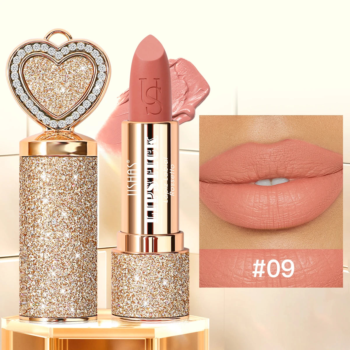 USHAS Matte Lipstick Long-lasting Waterproof Moisturizing