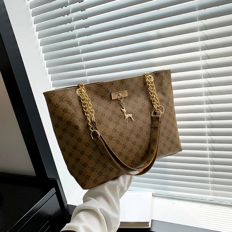 Women's soft leather tote bag