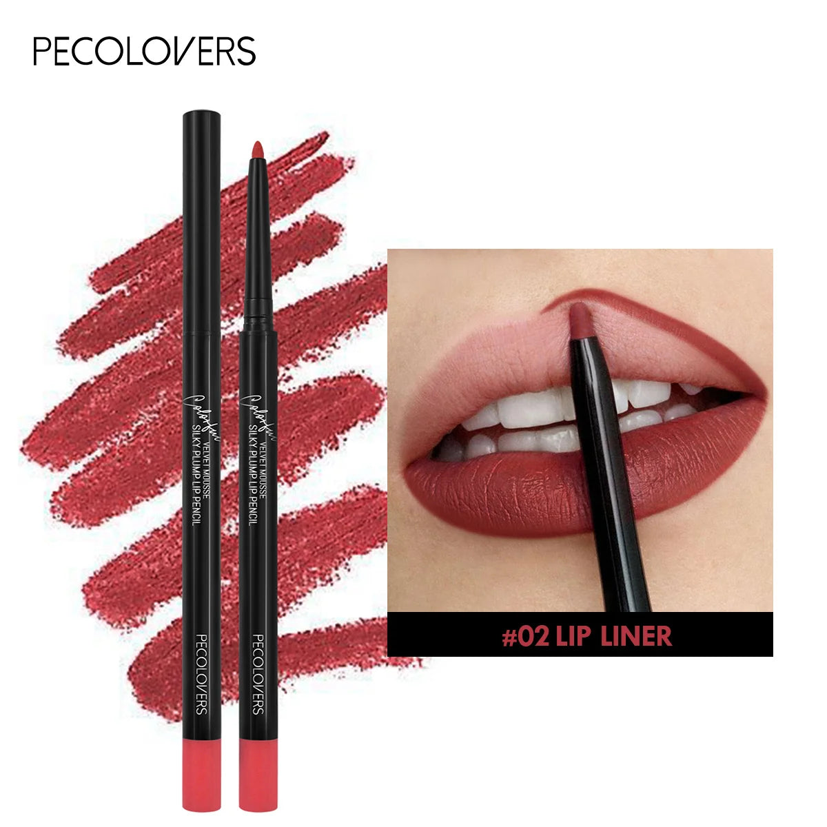 Waterproof Matte Lipliner Pencil 12 Colors Long Lasting