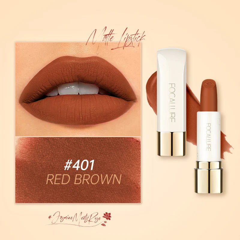 FOCALLURE 16-Color Matte Lipstick – Waterproof, High Pigment