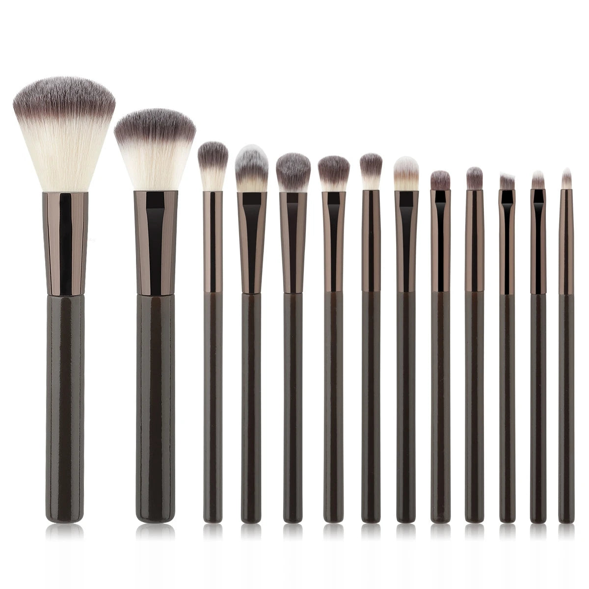 11pcs Solid Wood Handle Makeup Brush Set