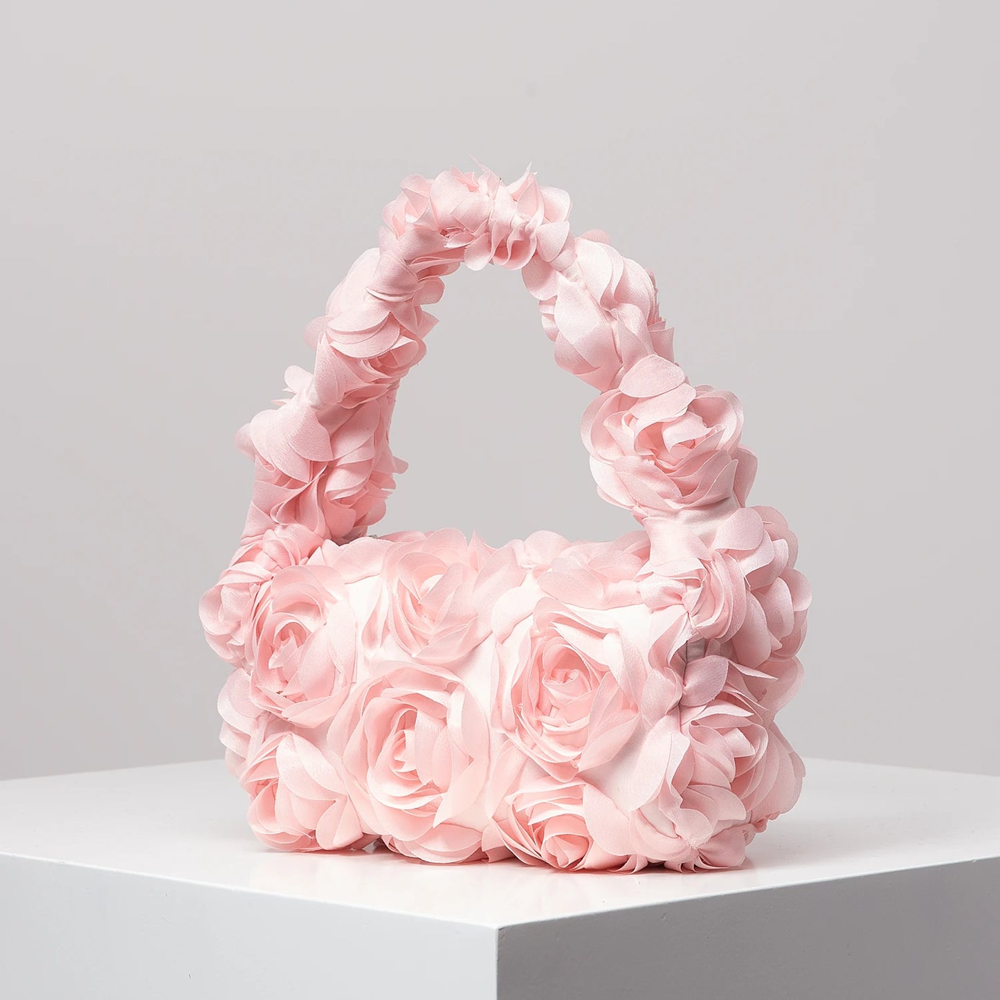 Elegant 3D Rose Handbag