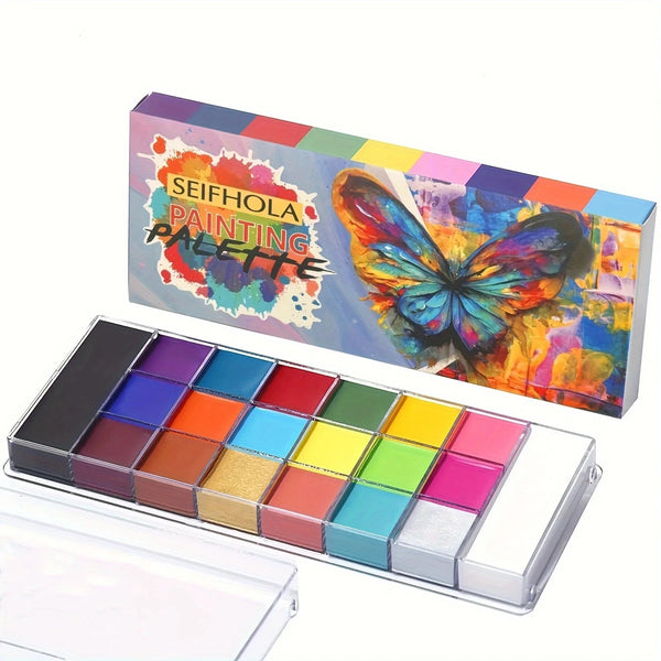 Makeup palette with 20 colors