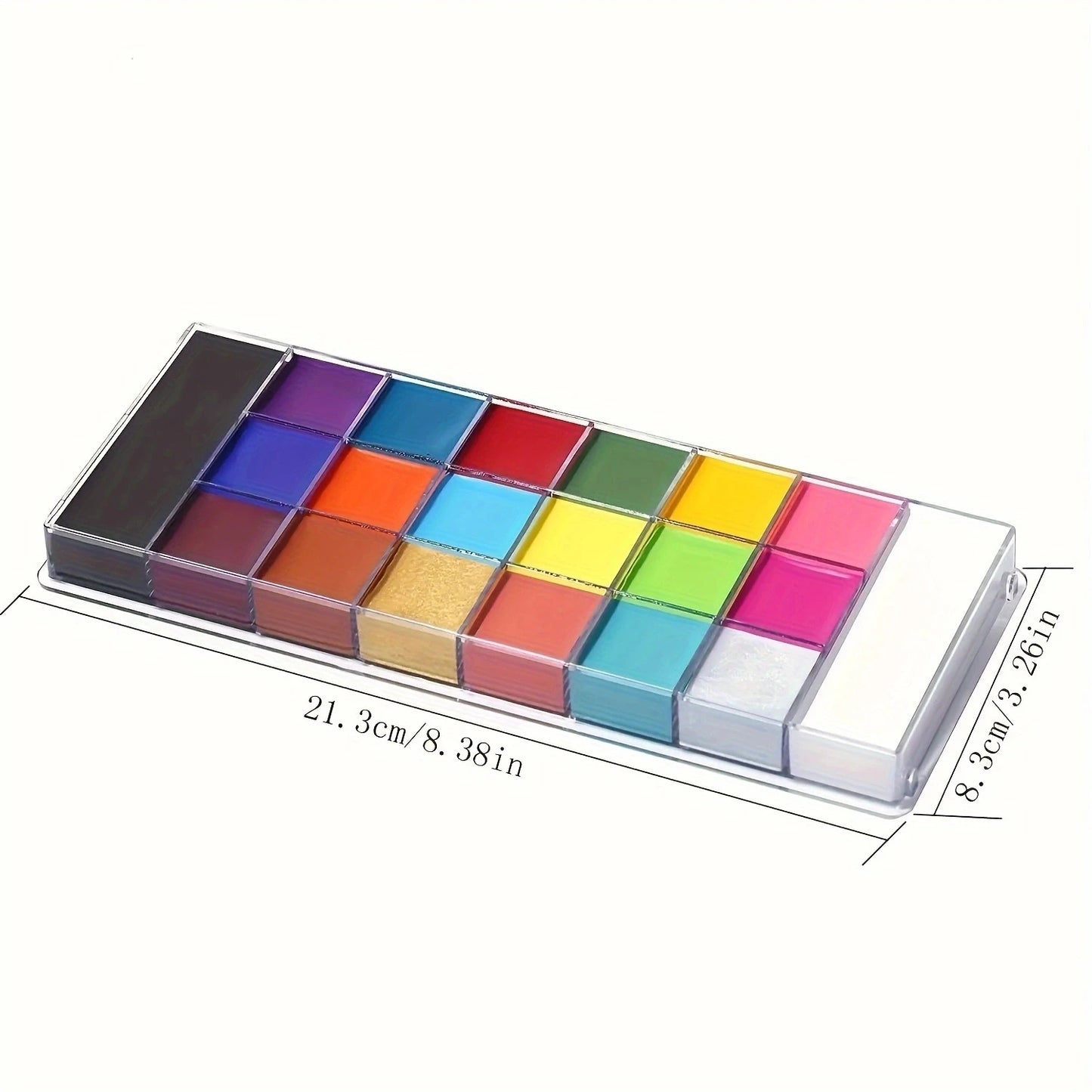 Makeup palette with 20 colors
