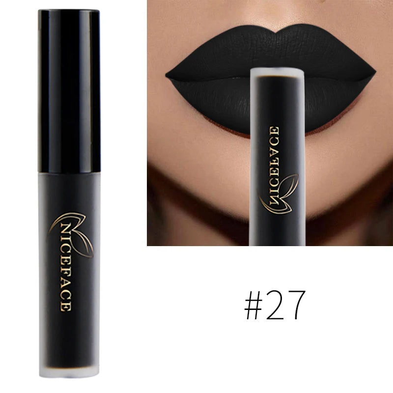 NICEFACE Hot Color Lip Gloss – Waterproof Matte & Long-Lasting