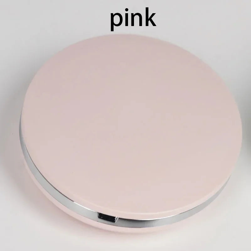 Handheld Portable LED Makeup Mirror – Dual Sided 5x Magnification