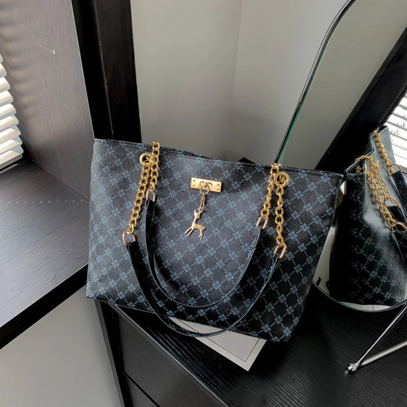Women's soft leather tote bag