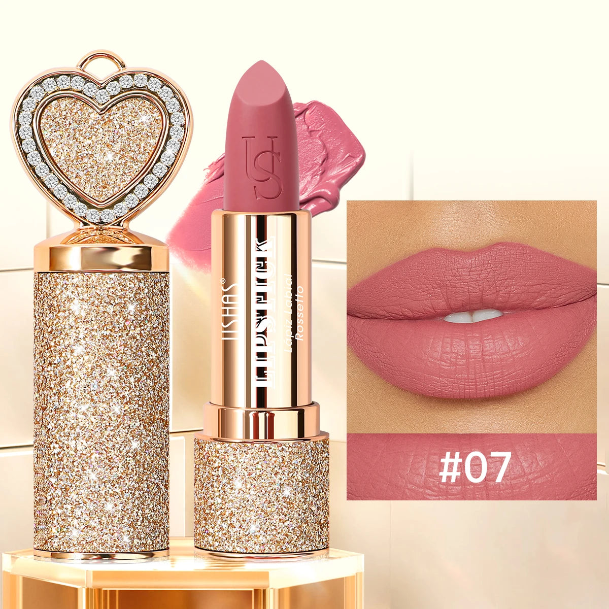 USHAS Matte Lipstick Long-lasting Waterproof Moisturizing