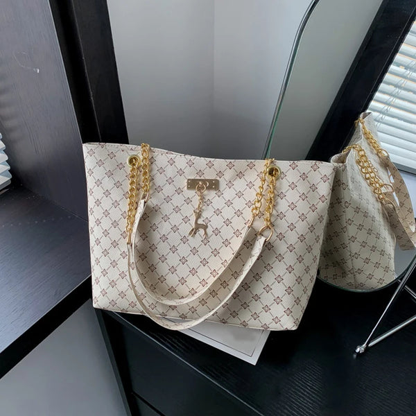 Women's soft leather tote bag
