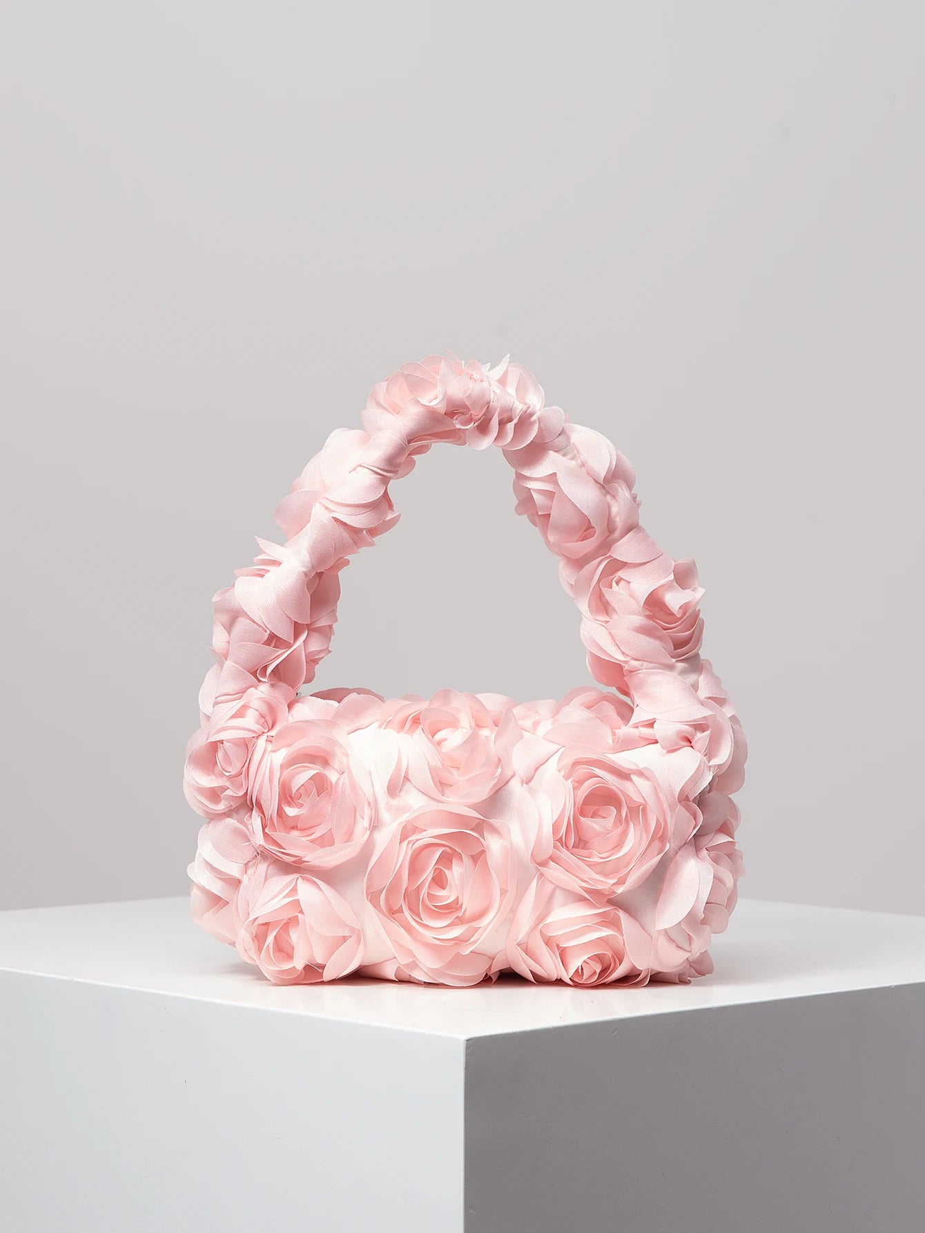 Elegant 3D Rose Handbag