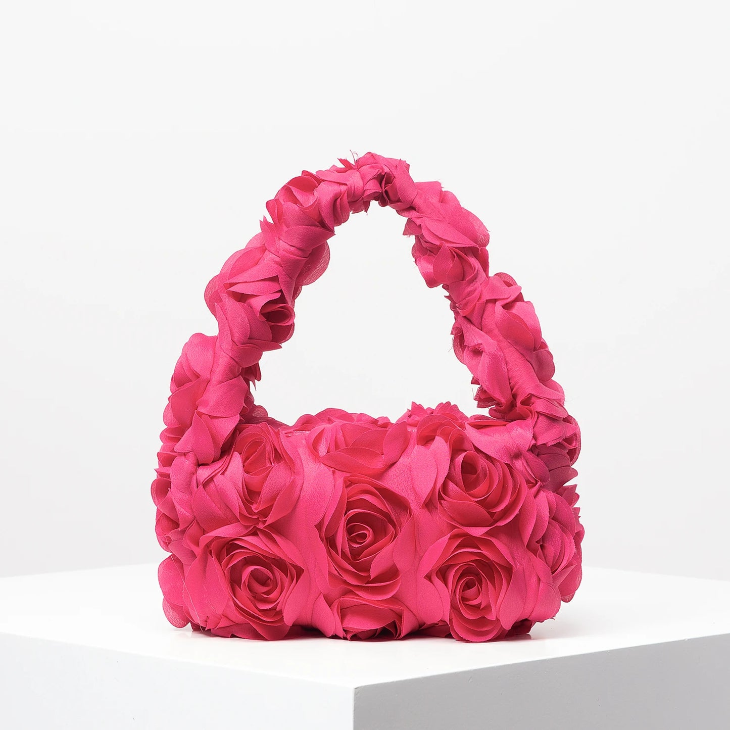 Elegant 3D Rose Handbag