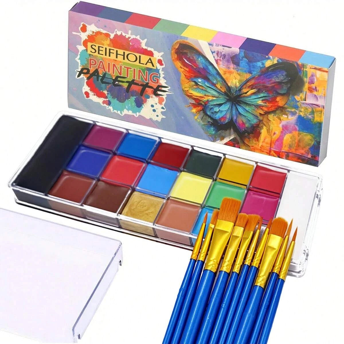 Makeup palette with 20 colors