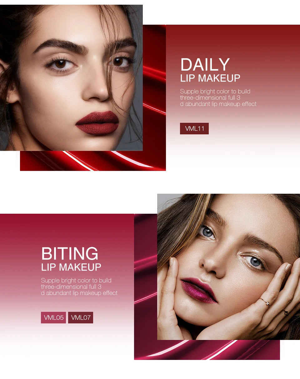 O.TWO.O 12-Color Velvet Matte Lipstick – Long-Lasting & Waterproof