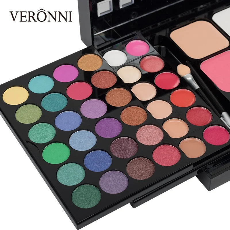 40/74/78-Color Glitter Eyeshadow Palette – Matte & Waterproof