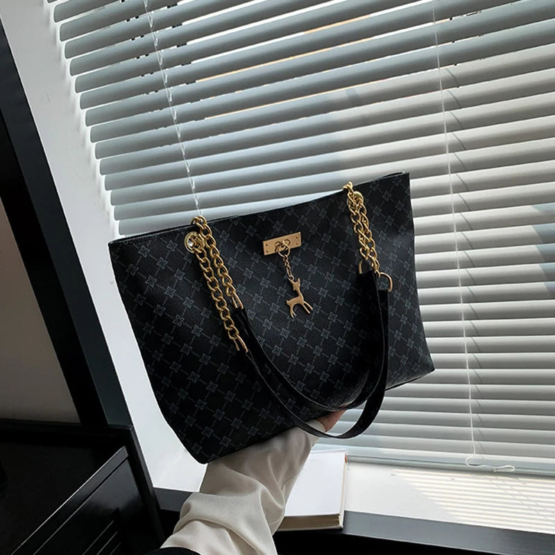 Women's soft leather tote bag