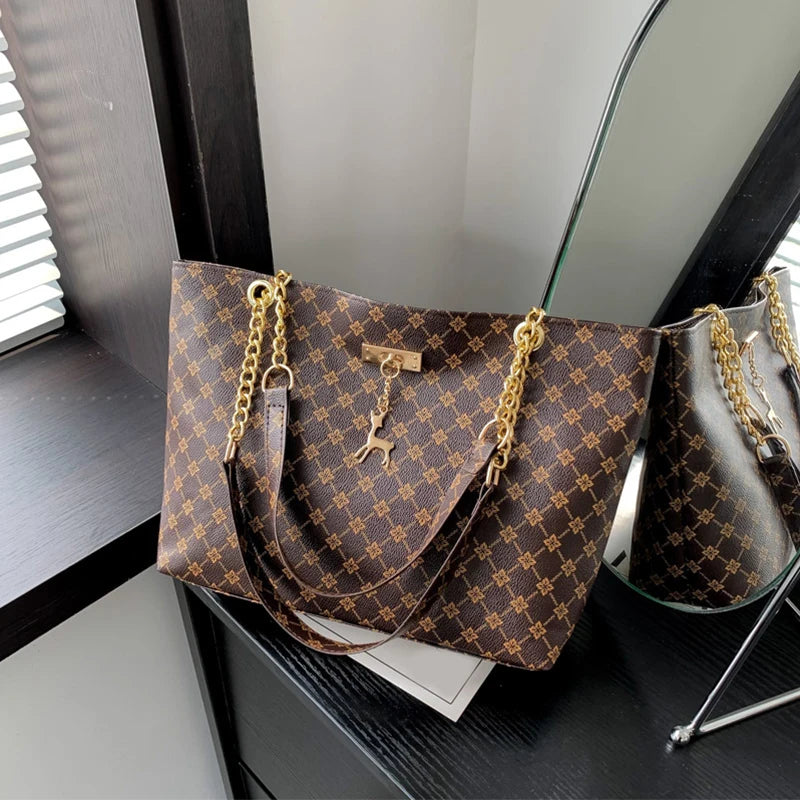 Women's soft leather tote bag