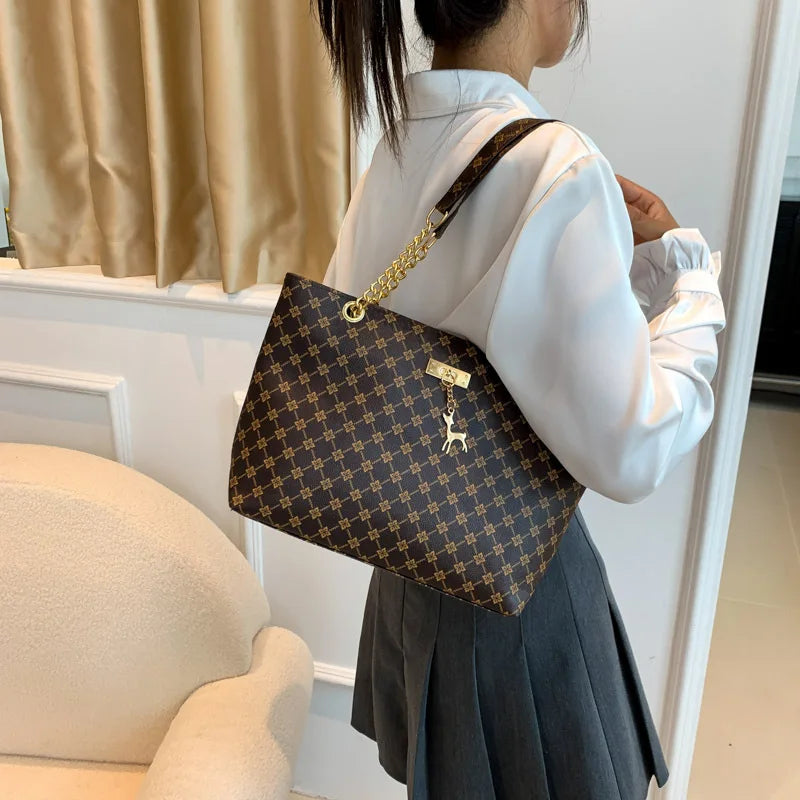 Women's soft leather tote bag