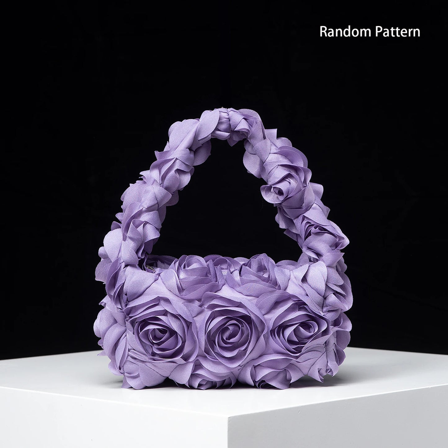 Elegant 3D Rose Handbag