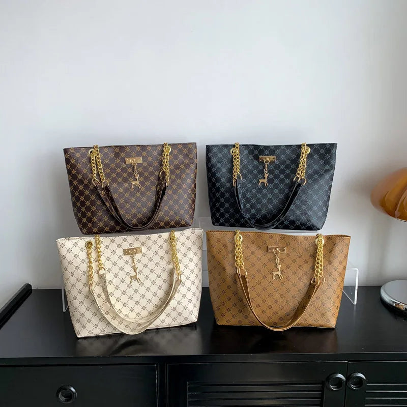 Women's soft leather tote bag