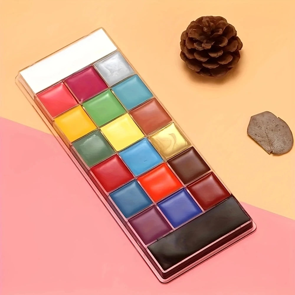 Makeup palette with 20 colors