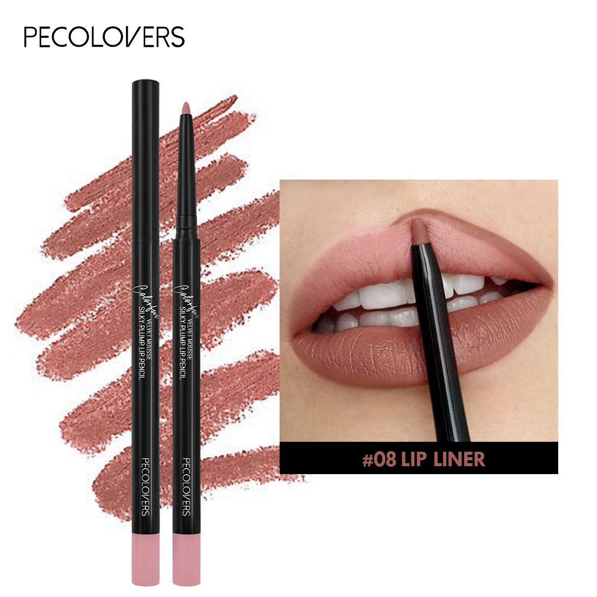 Waterproof Matte Lipliner Pencil 12 Colors Long Lasting