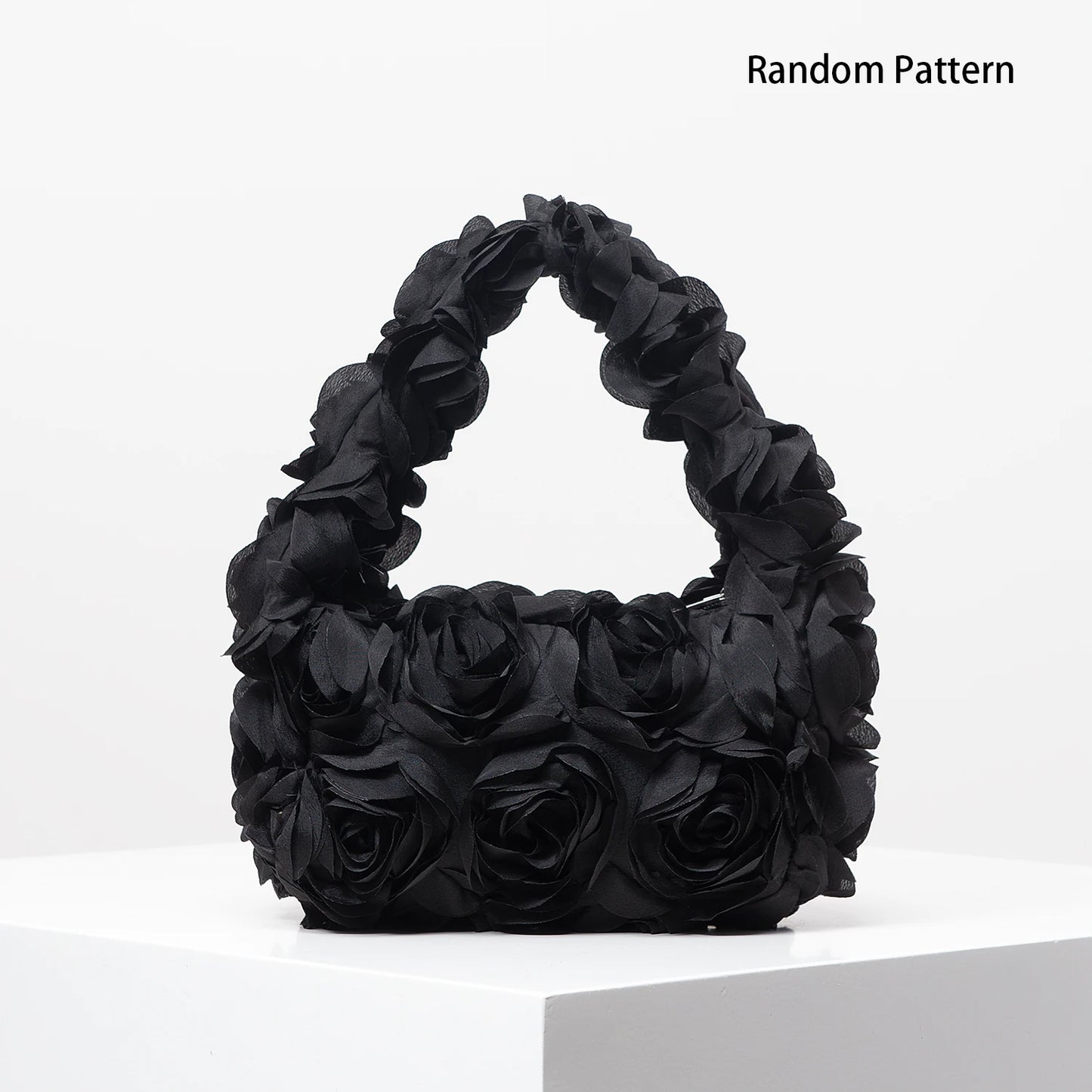 Elegant 3D Rose Handbag
