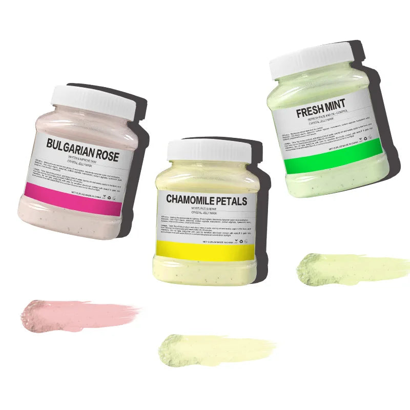 350g 24K Gold Hydrating Soft Mask Powder – Rose Petal Crystal Jelly