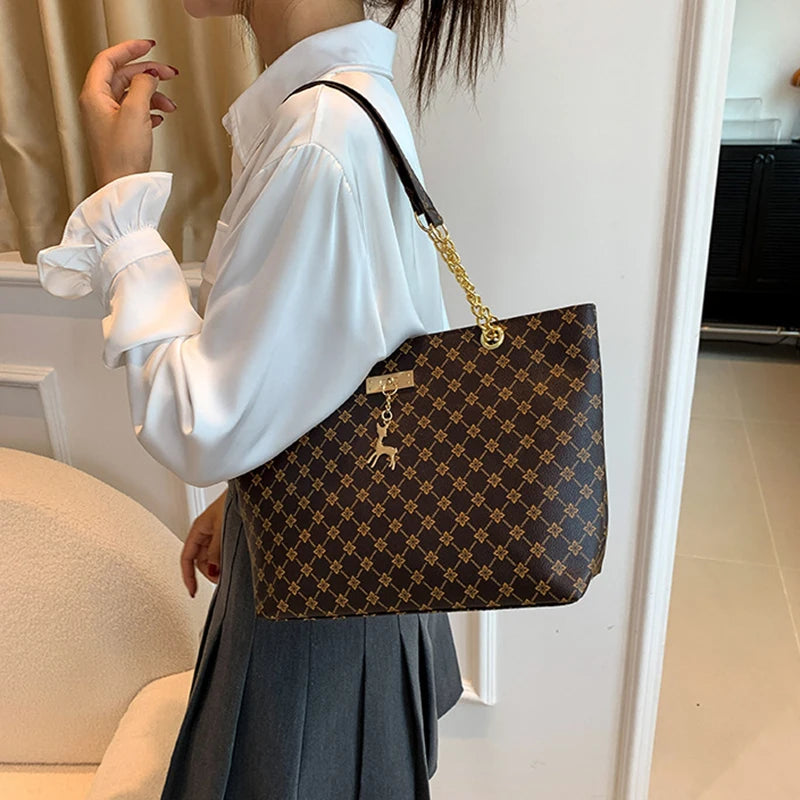Women's soft leather tote bag