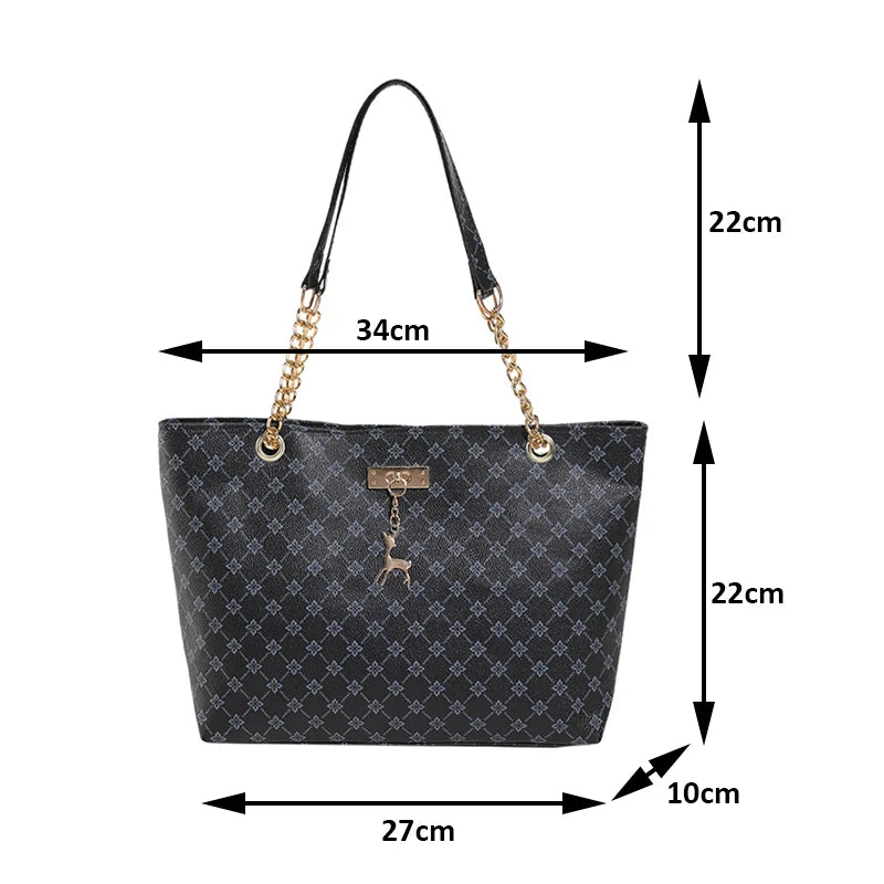 Women's soft leather tote bag