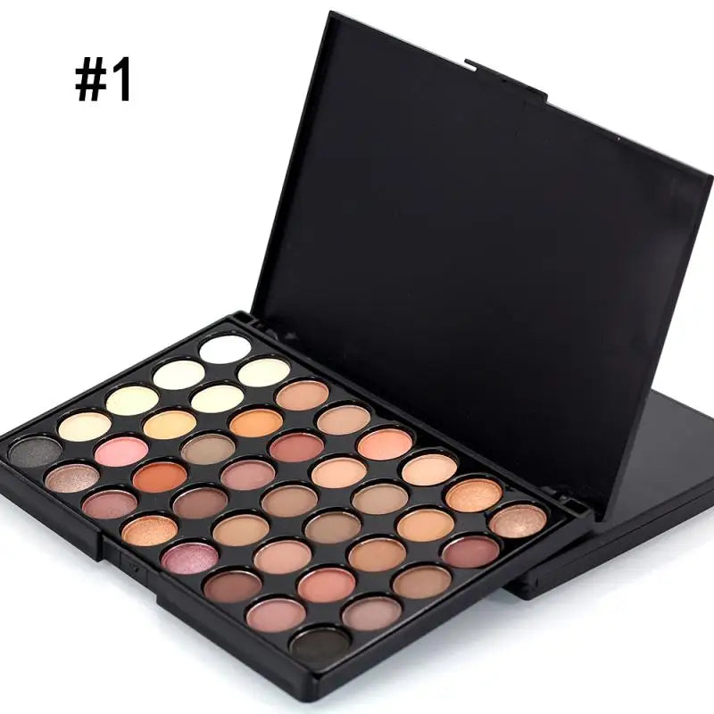 40/74/78-Color Glitter Eyeshadow Palette – Matte & Waterproof
