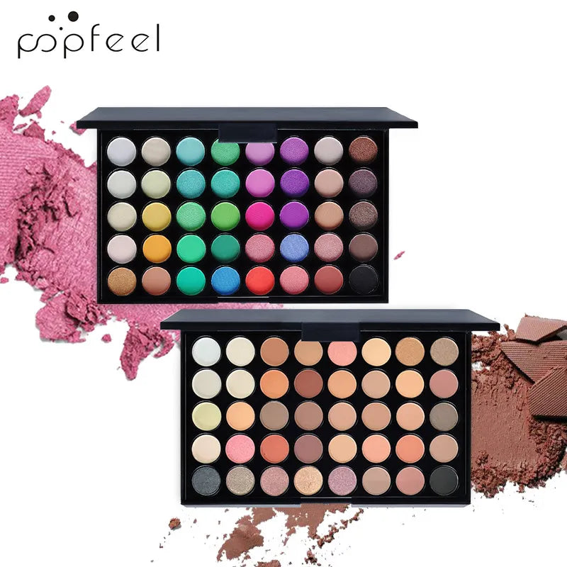 Paleta de sombras POPFEEL com 40 cores