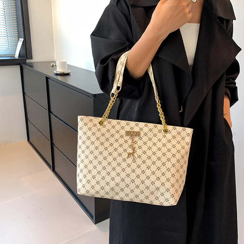 Women's soft leather tote bag