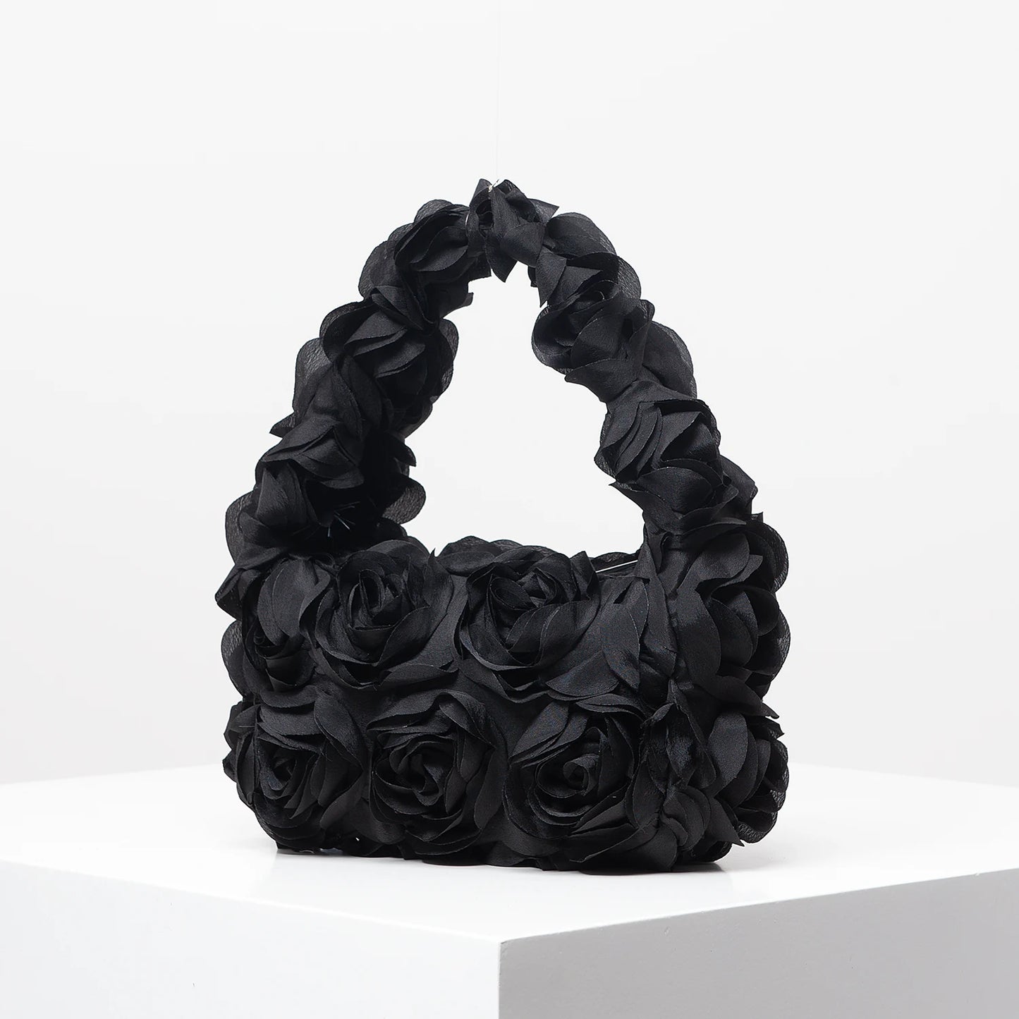 Elegant 3D Rose Handbag