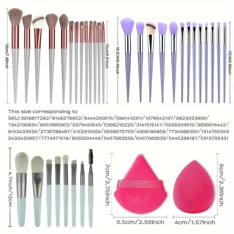 Soft Fluffy Professional Makeup Brush Set