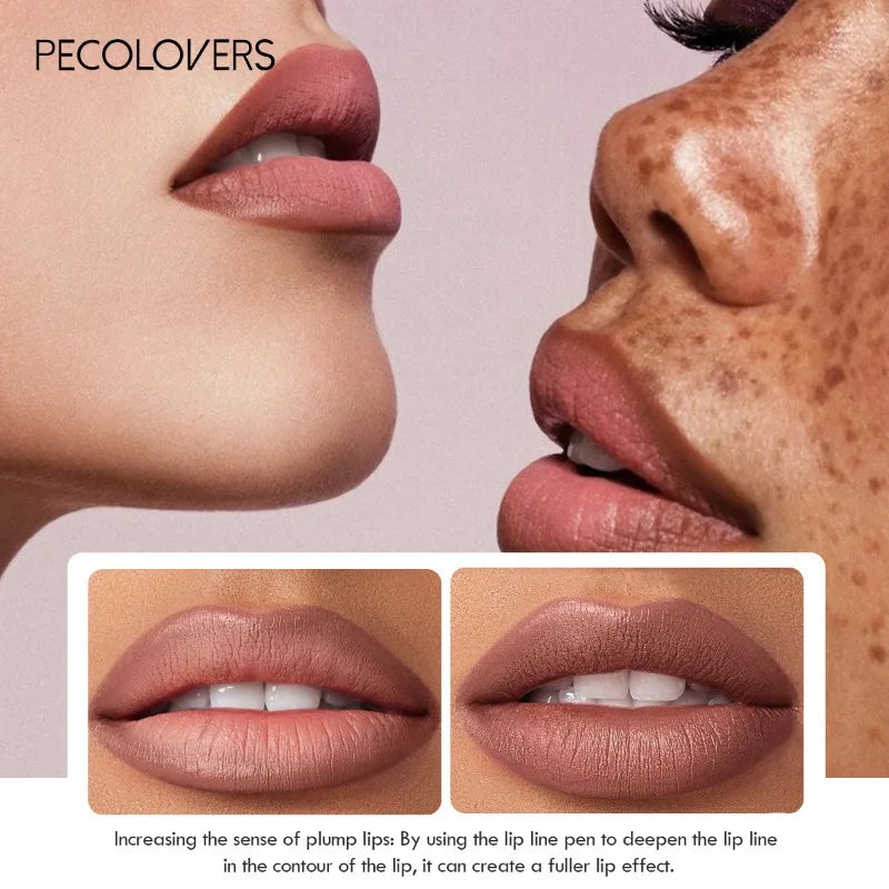 Waterproof Matte Lipliner Pencil 12 Colors Long Lasting