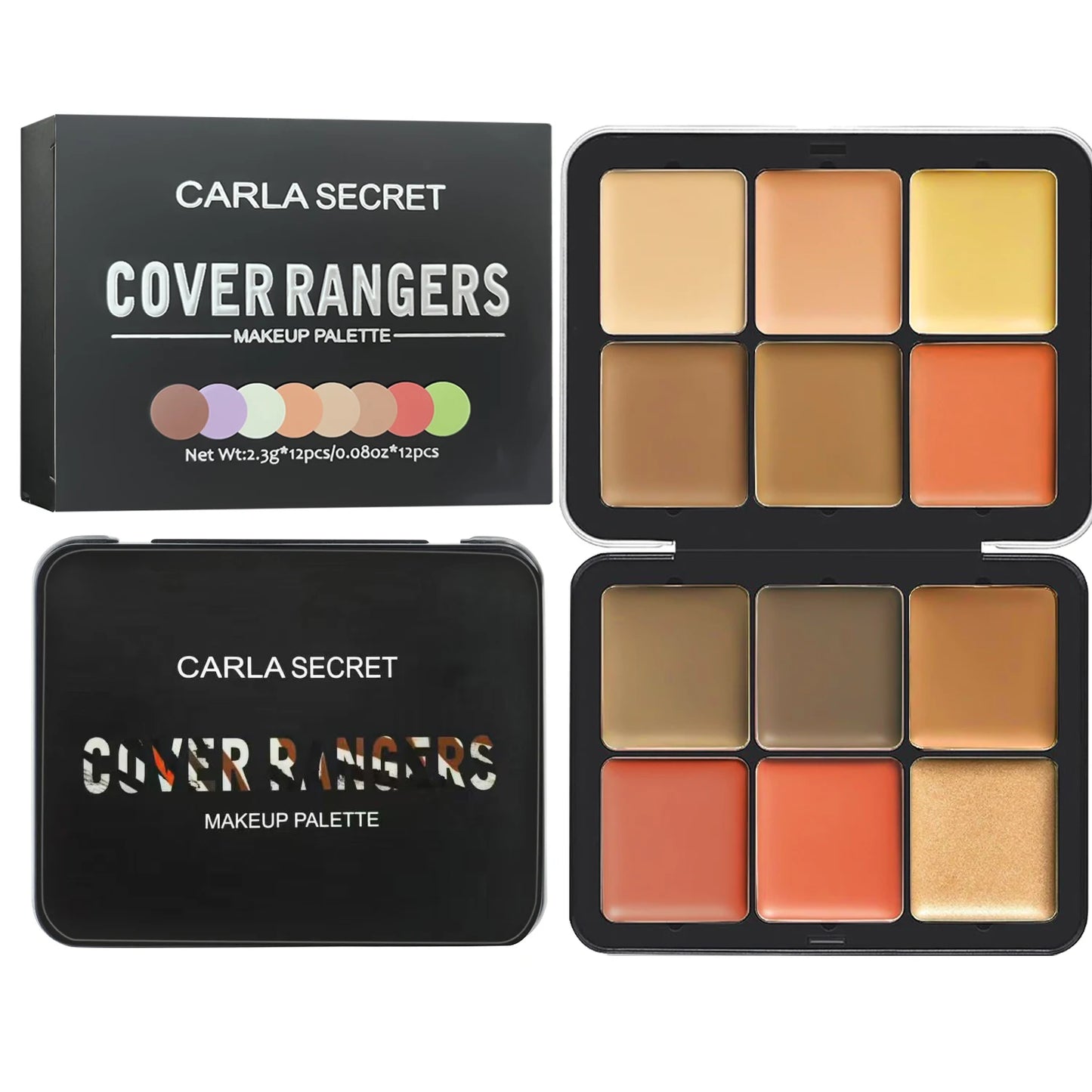 12-Color Concealer & Blush Palette – All-in-One Makeup Kit