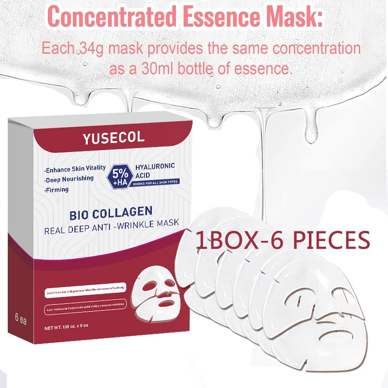 Korean Bio Collagen Face Mask Hydrating Anti Aging