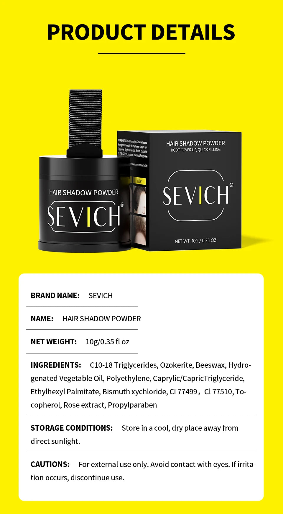 SEVICH Powder – Instant Root Coverage