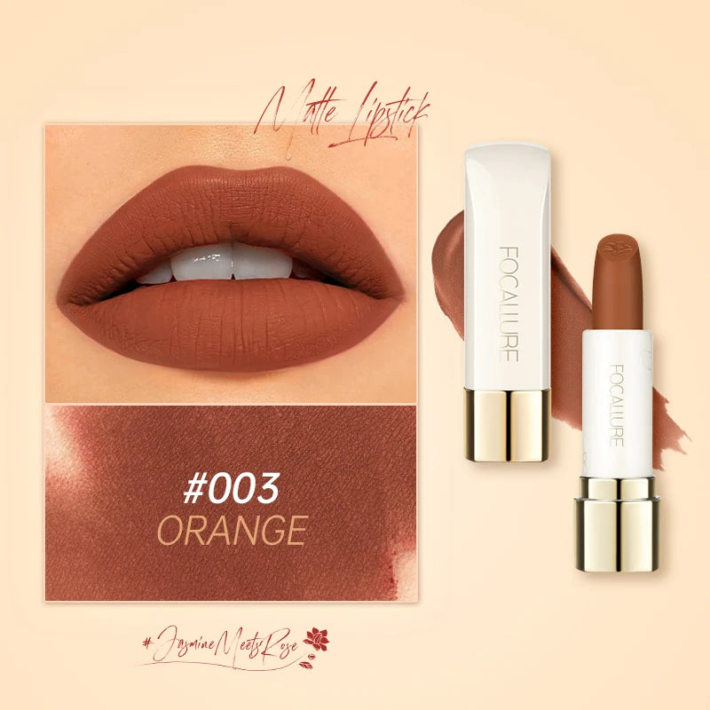 FOCALLURE 16-Color Matte Lipstick – Waterproof, High Pigment