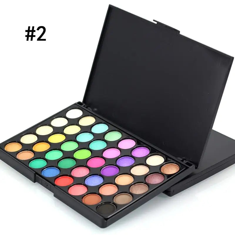 40/74/78-Color Glitter Eyeshadow Palette – Matte & Waterproof