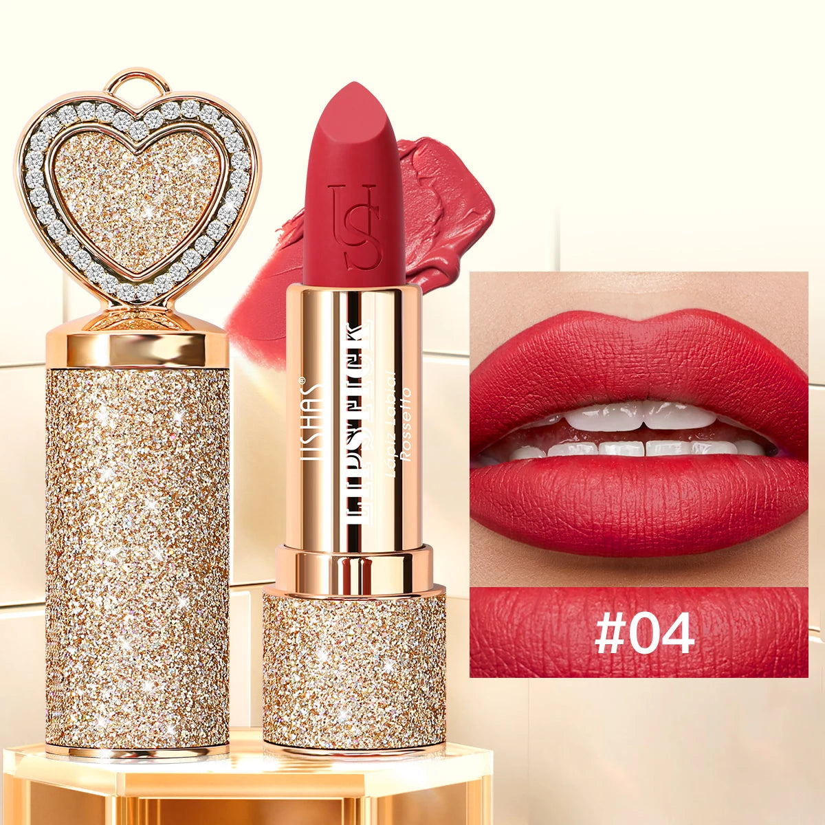 USHAS Matte Lipstick Long-lasting Waterproof Moisturizing